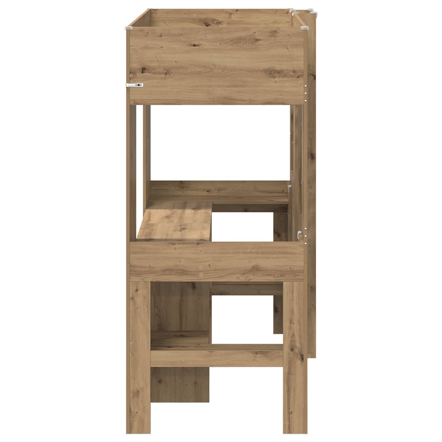 Etagenbettgestell mit Schreibtisch Artisan-Eiche 75 x 190 cm