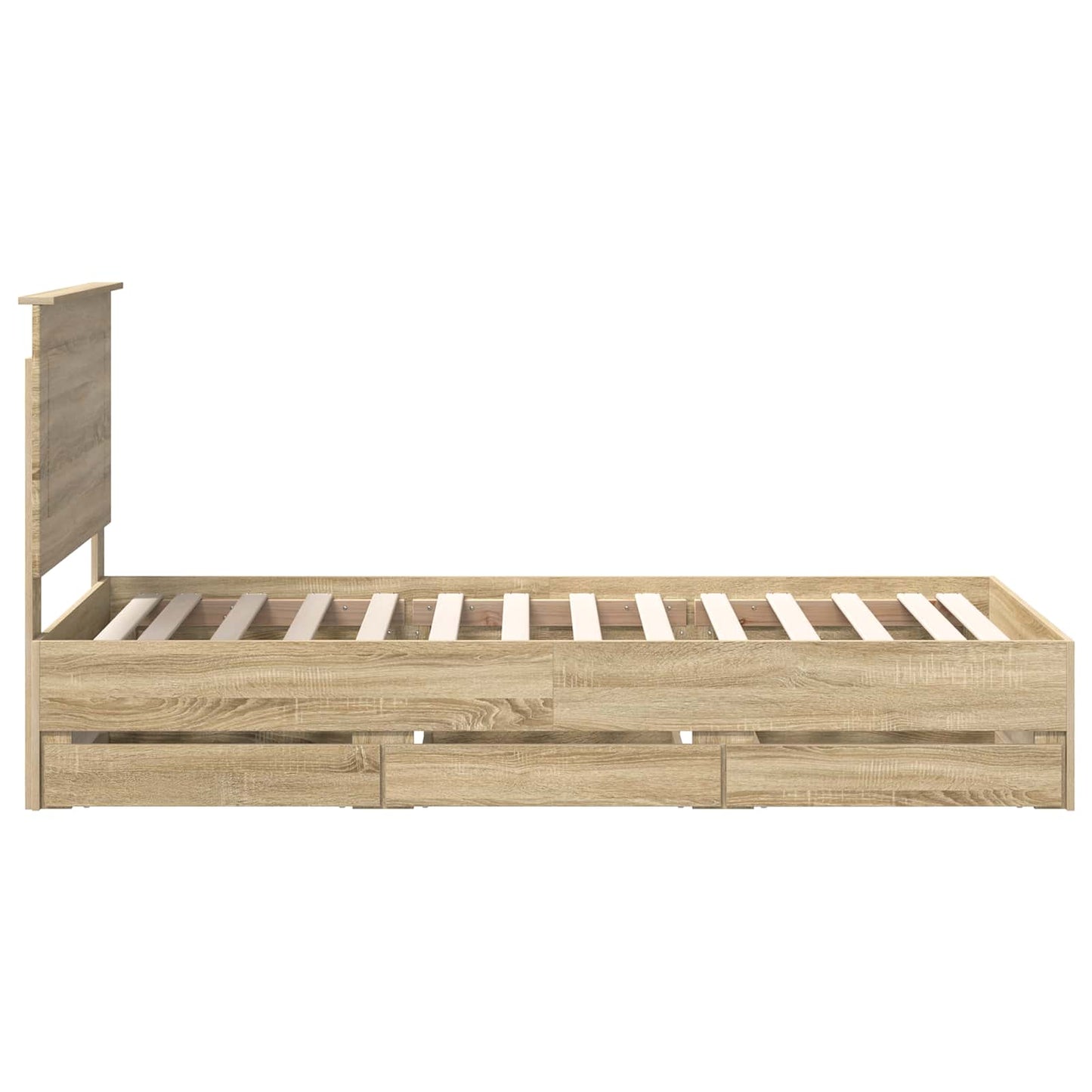 Bettrahmen Sonoma-Eiche 90 x 190 cm Ingenieurs Holz
