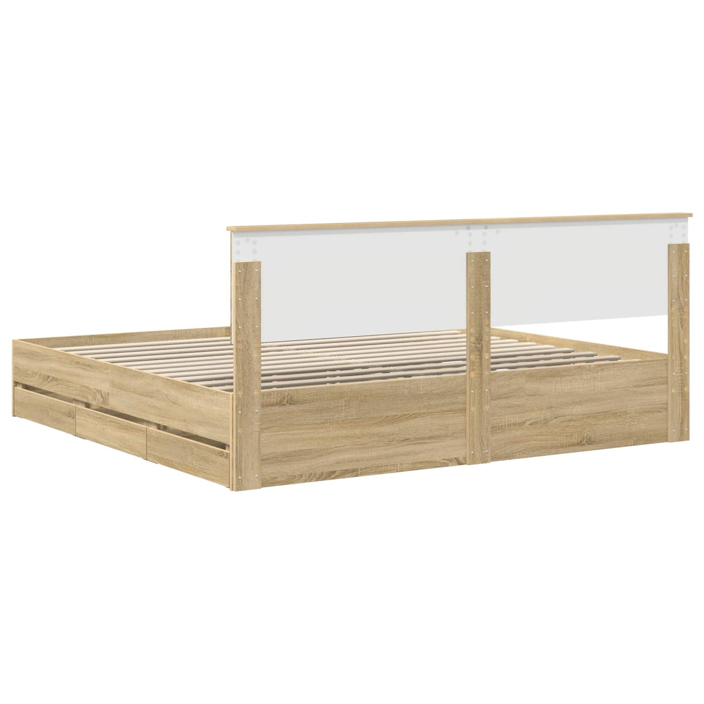 Bettrahmen Sonoma-Eiche 200 x 200 cm Ingenieurs Holz