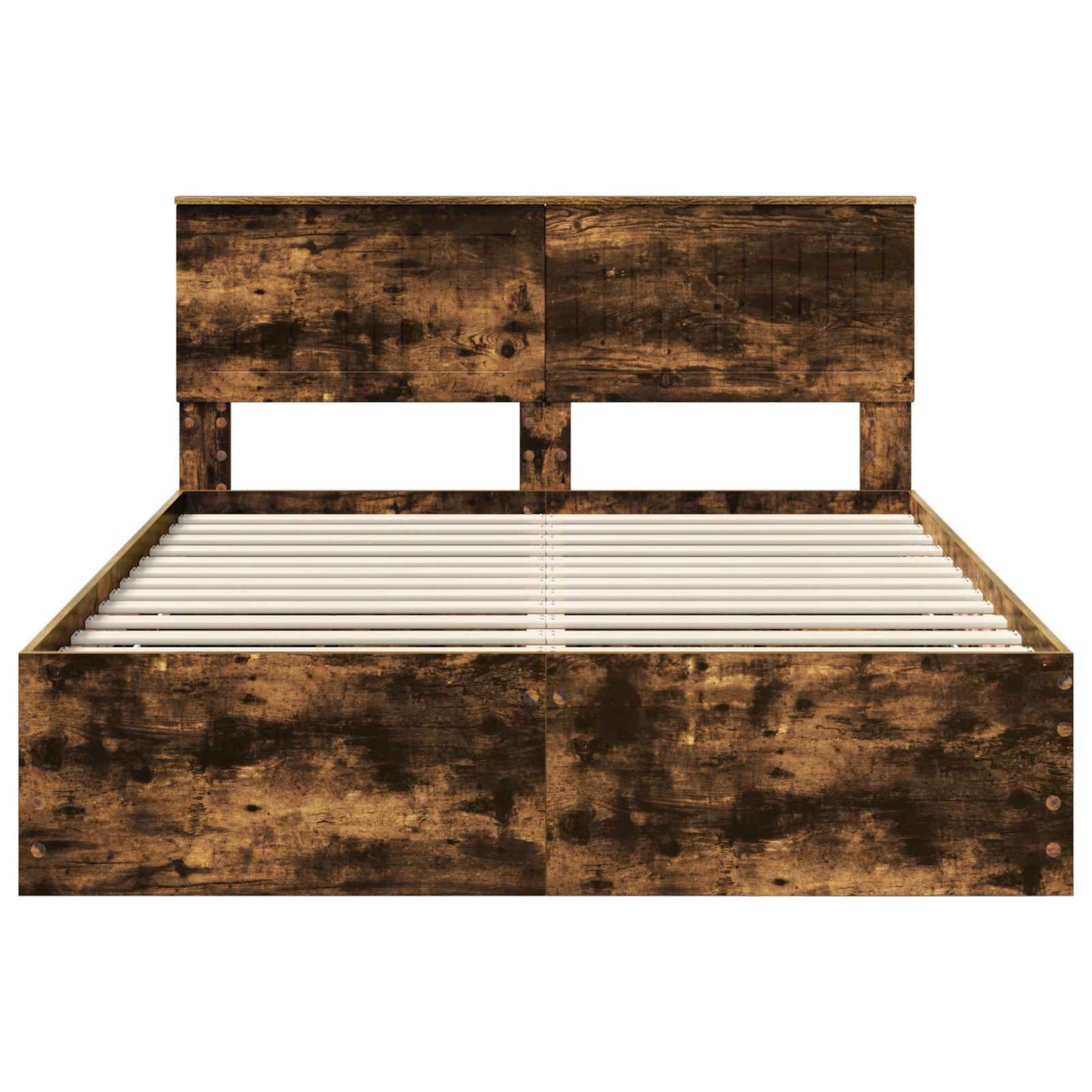 Bettrahmen Geräucherte Eiche 140 x 190 cm Ingenieurs Holz