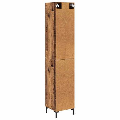 Highboard Altholz 34,5 x 34 x 180 cm Holzwerkstoff