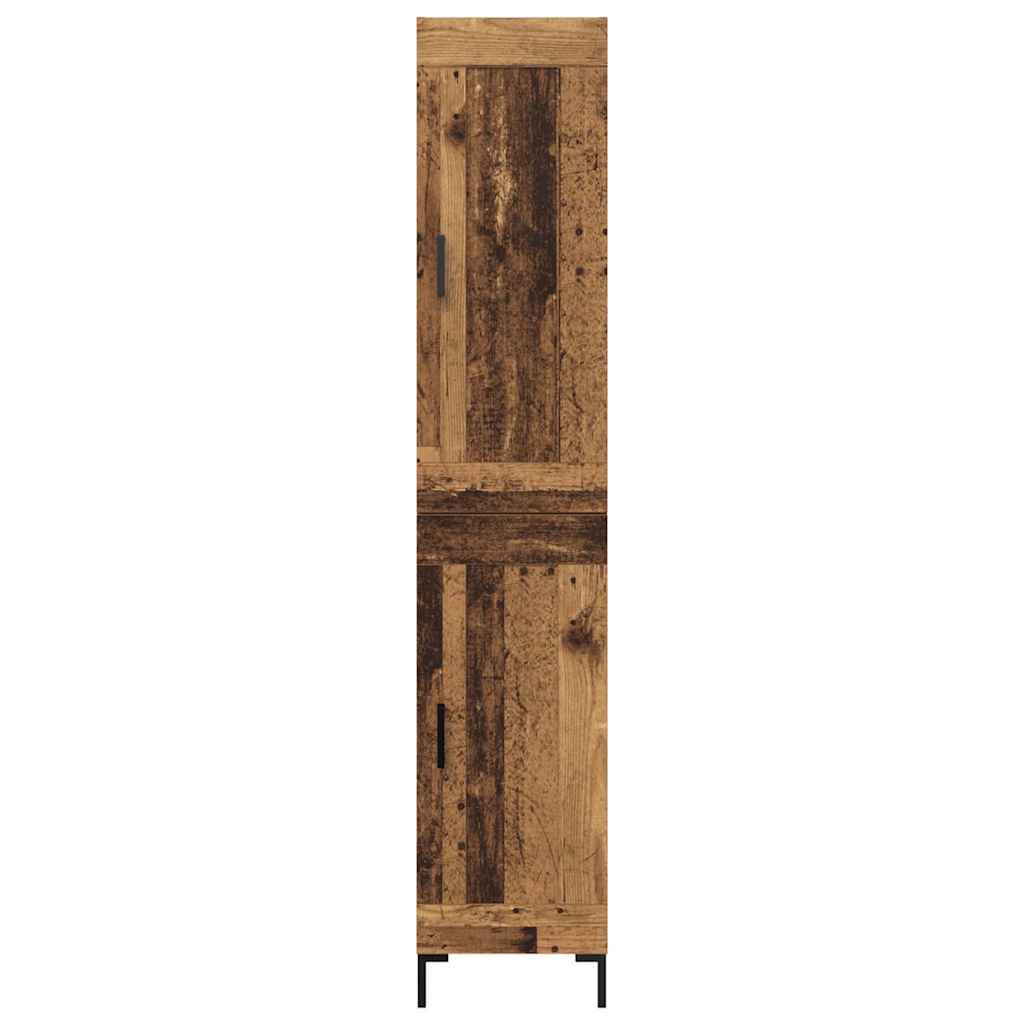 Highboard Altholz 34,5 x 34 x 180 cm Holzwerkstoff