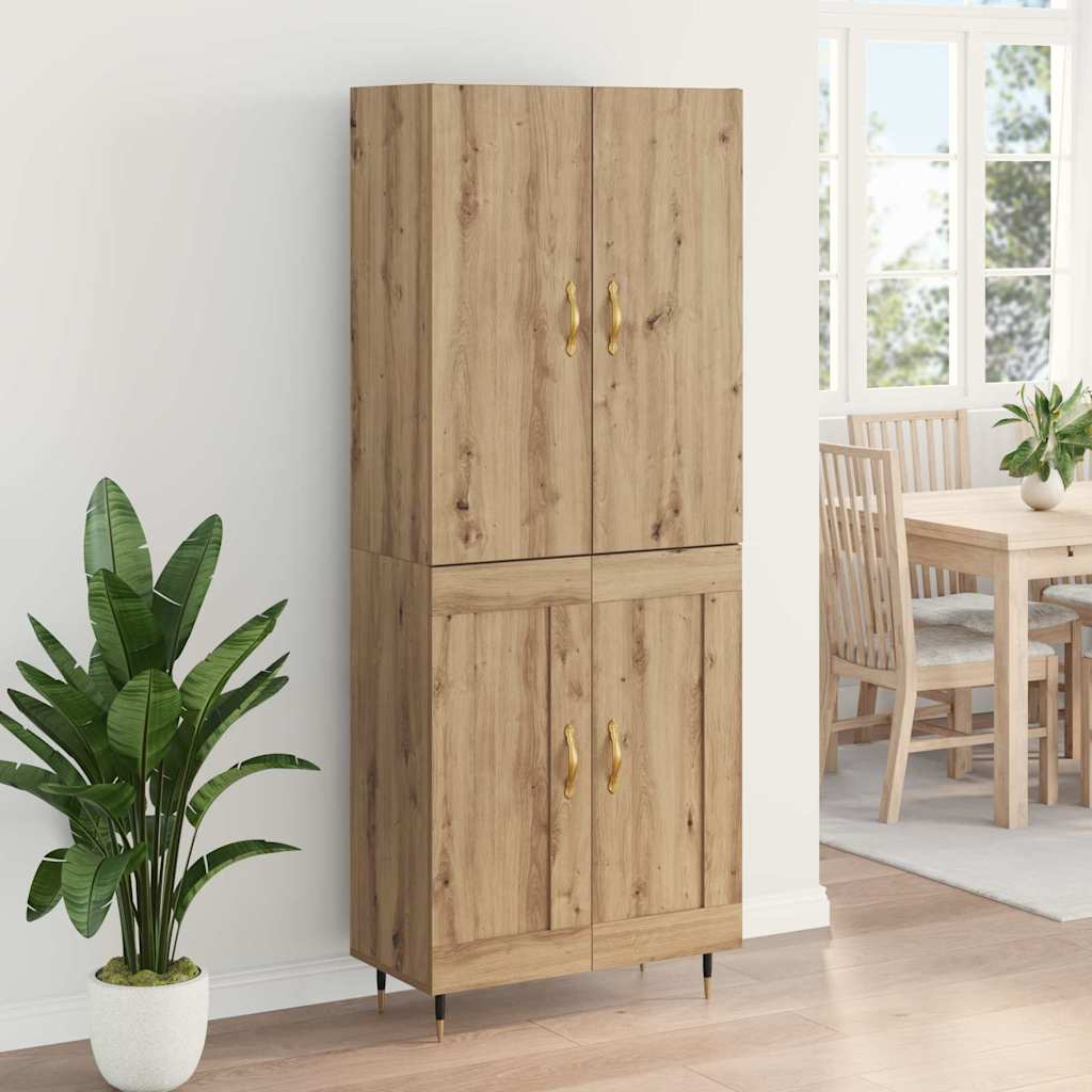 Highboard Artisan-Eiche 69,5 x 34 x 180 cm Holzwerkstoff