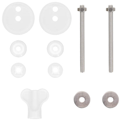 Soft-Close Toilettensitz 2 pcs Grau 44 x 38 cm MDF-Platte