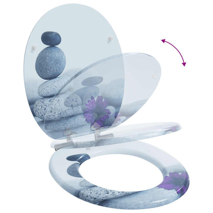 Soft-Close Toilettensitz 2 pcs Grau 44 x 38 cm MDF-Platte