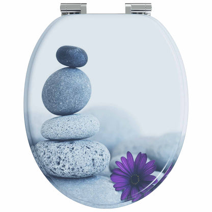 Soft-Close Toilettensitz 2 pcs Grau 44 x 38 cm MDF-Platte