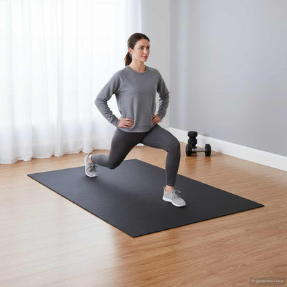 Sport Schutzmatte Schwarz 183 x 122 x 0,6 cm Hochdichtes PVC