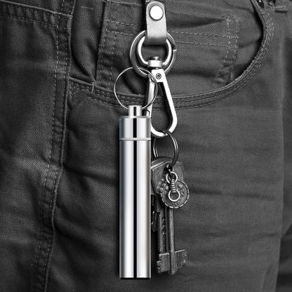 Ninelimi 7-teiliges tragbares Zahnstocher-Set aus Edelstahl (2er-Pack), wiederverwendbares Zahnstocher-Reinigungsset aus Metall mit Halter für Outdoor-Aktivitäten wie Picknick, Camping und Reisen