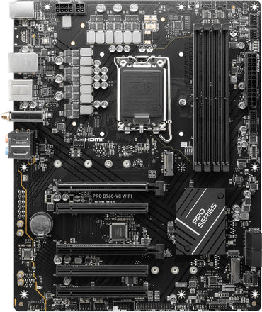 MSI PRO B760-VC WiFi ProSeries Motherboard (Supports 12th/13th Gen Intel Processors, LGA 1700, DDR5, PCIe 4.0, M.2, 2.5Gbps LAN, USB 3.2 Gen2, Wi-Fi 5, ATX) (Renewed)
