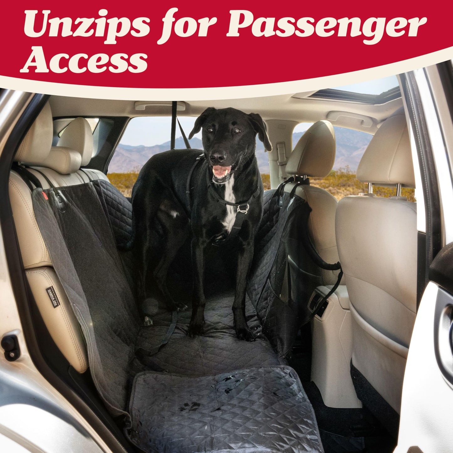 Lusso Gear Dog Car Seat Cover - Waterproof Non-Slip Car Back Seat Protector - Rear Car Seat Cover for Dogs - Universal Fit for Sedans Trucks SUVs - Scratchproof Backseat Car Cover - Machine Washable