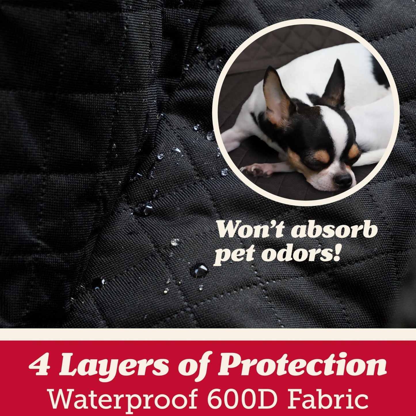 Lusso Gear Dog Car Seat Cover - Waterproof Non-Slip Car Back Seat Protector - Rear Car Seat Cover for Dogs - Universal Fit for Sedans Trucks SUVs - Scratchproof Backseat Car Cover - Machine Washable