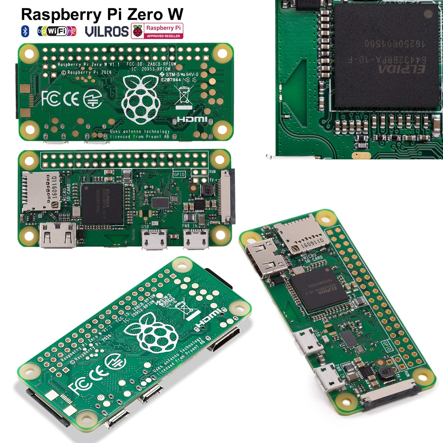Raspberry Pi Zero W Basic Starter Kit (Schwarzes Gehäuse)