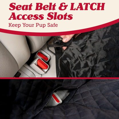 Lusso Gear Dog Car Seat Cover - Waterproof Non-Slip Car Back Seat Protector - Rear Car Seat Cover for Dogs - Universal Fit for Sedans Trucks SUVs - Scratchproof Backseat Car Cover - Machine Washable